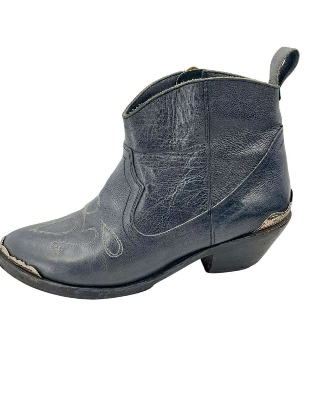 SPELL  & THE GYPSY Women's Gray Silver Stud Toe Cowboy Side Zip Booties 39 - Picture 5 of 10